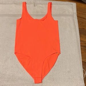 SKIMS Neon Orange Scoop Neck Bodysuit